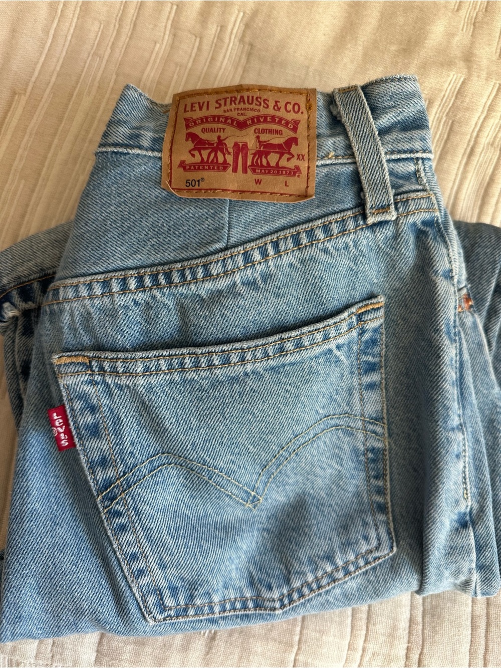 Levi's 501 Light Blue Denim Jeans